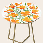 Watercolor California poppies Side Table Gallery Image 2