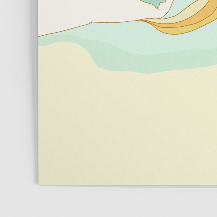 Pisces surf zodiac // retro art by surfy birdy Poster Gallery Image 3