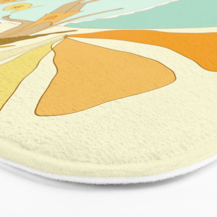 Pisces surf zodiac // retro art by surfy birdy Bath Mat Gallery Image 3