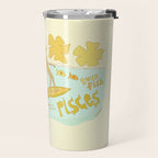 Pisces surf zodiac // retro art by surfy birdy Travel Mug Gallery Image 2