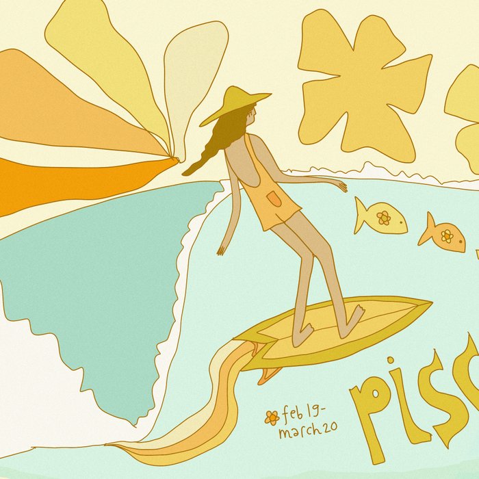 Pisces surf zodiac // retro art by surfy birdy Coffee Mug Gallery Image 2