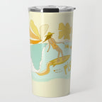 Pisces surf zodiac // retro art by surfy birdy Travel Mug Gallery Image 1