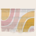 Abstract Shapes 37 in Mustard Yellow and Pale Pink Wall Hanging Gallery Image 1