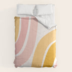 Abstract Shapes 37 in Mustard Yellow and Pale Pink Comforter Gallery Image 6
