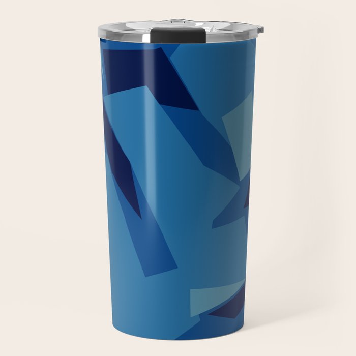 Peckham Blue Abstract Map Travel Mug Gallery Image 1