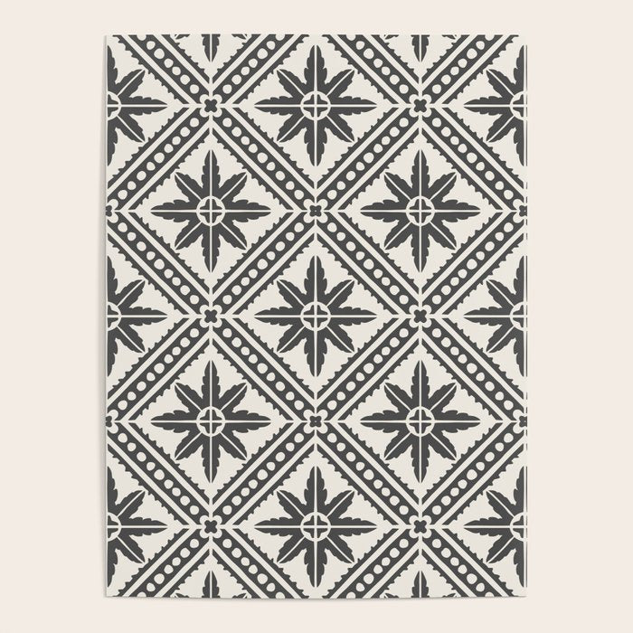 TAZA STAR TILE GREY Poster Gallery Image 4