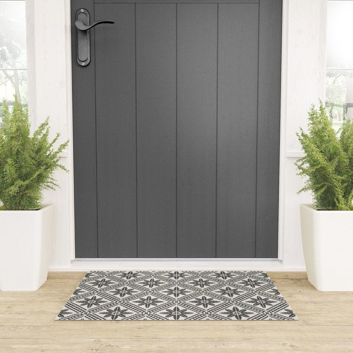 TAZA STAR TILE GREY Welcome Mat Gallery Image 3