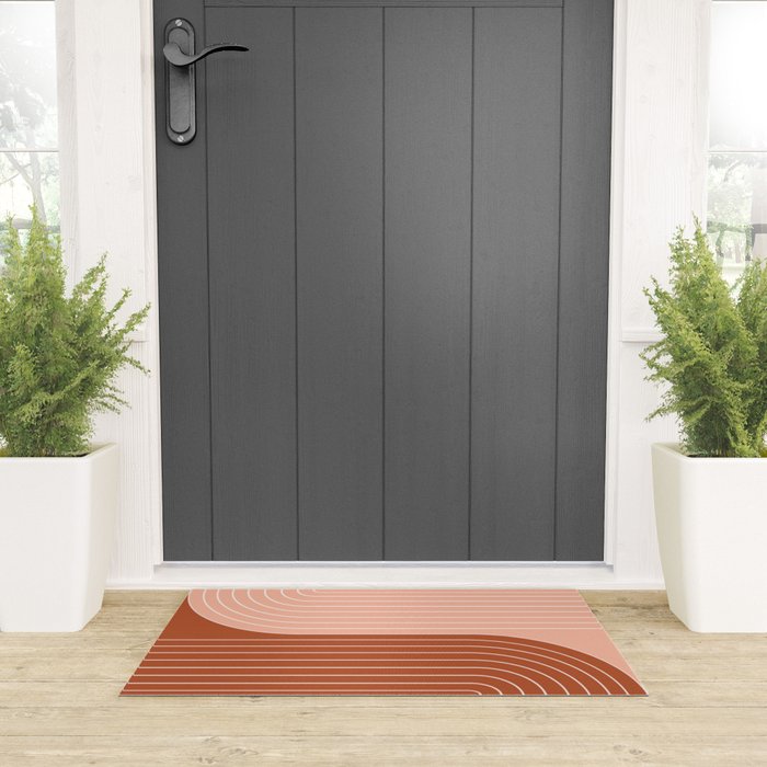 Two Tone Line Curvature XXIX Welcome Mat Gallery Image 3