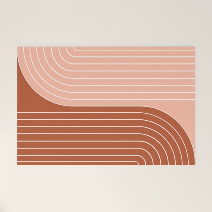 Two Tone Line Curvature XXIX Welcome Mat Gallery Image 1