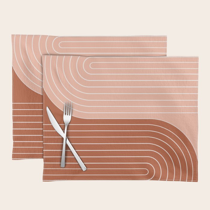 Two Tone Line Curvature XXIX Placemat Gallery Image 1