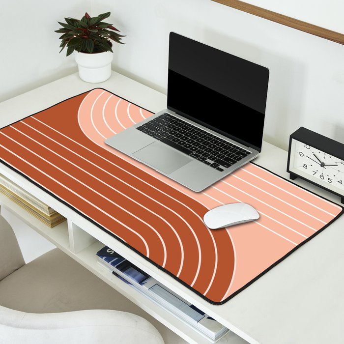 Two Tone Line Curvature XXIX Desk Mat Gallery Image 2