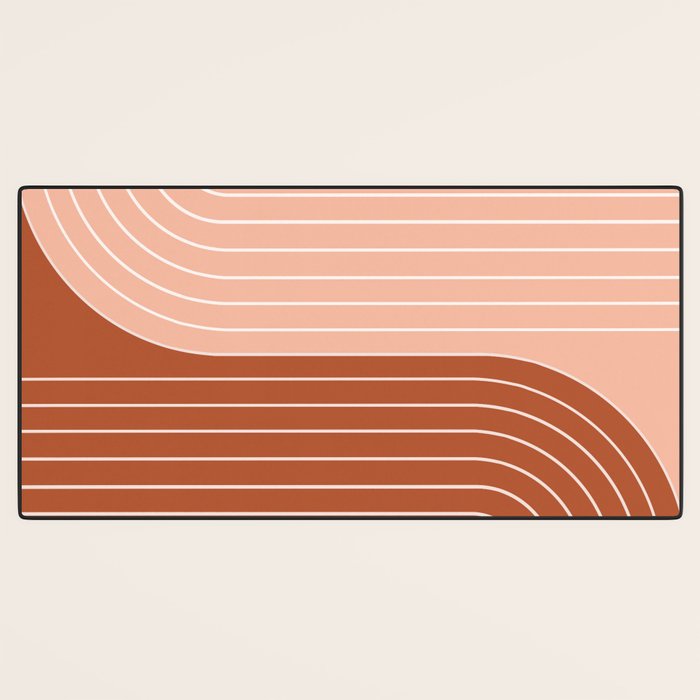 Two Tone Line Curvature XXIX Desk Mat Gallery Image 3
