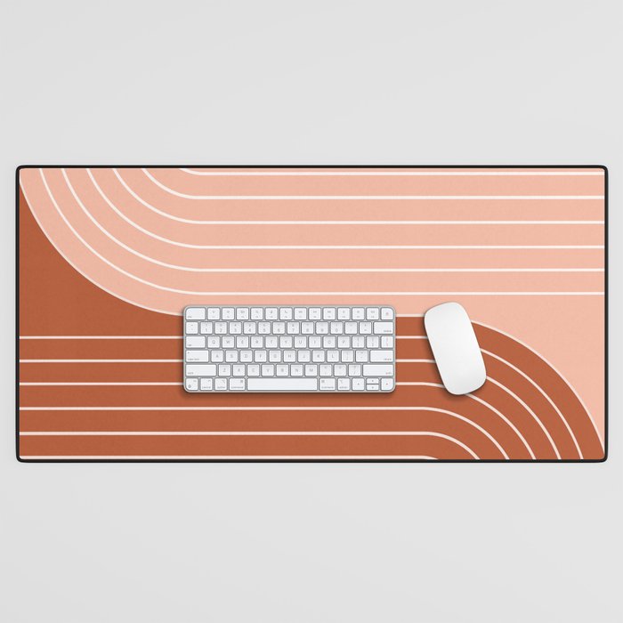 Two Tone Line Curvature XXIX Desk Mat Gallery Image 1