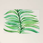 Tropical Leaf Botanical Painting Welcome Mat Gallery Image 1