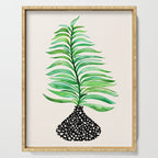 Tropical Leaf Botanical Painting Serving Tray Gallery Image 1