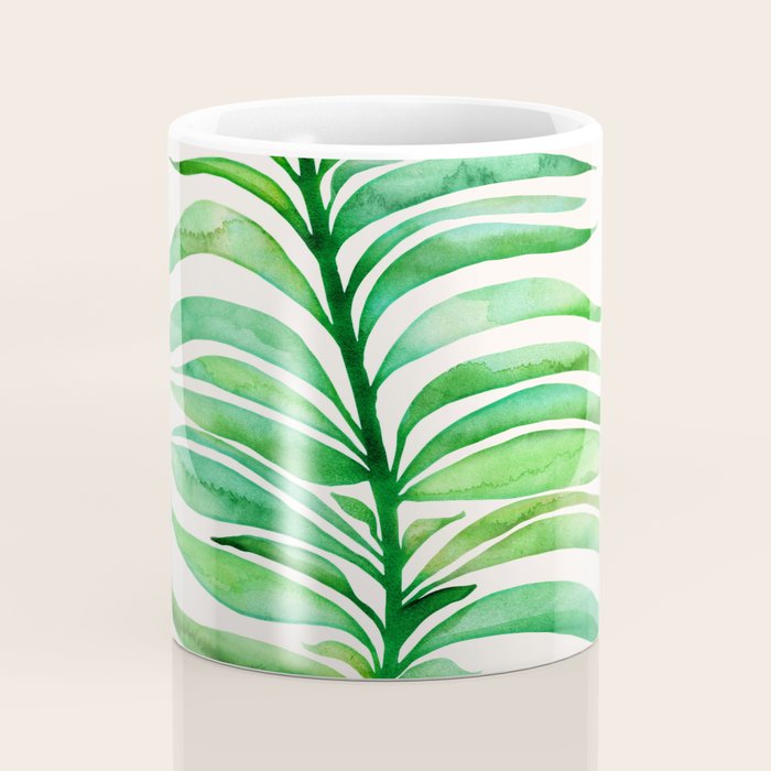 Tropical Leaf Botanical Painting Coffee Mug Gallery Image 4
