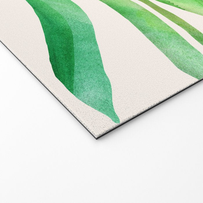 Tropical Leaf Botanical Painting Welcome Mat Gallery Image 2