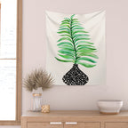 Tropical Leaf Botanical Painting Wall Tapestry Gallery Image 2