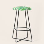 Tropical Leaf Botanical Painting Stool Gallery Image 1