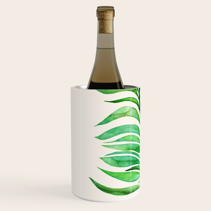 Tropical Leaf Botanical Painting Wine Chiller Gallery Image 2