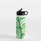 Tropical Leaf Botanical Painting Water Bottle Gallery Image 1