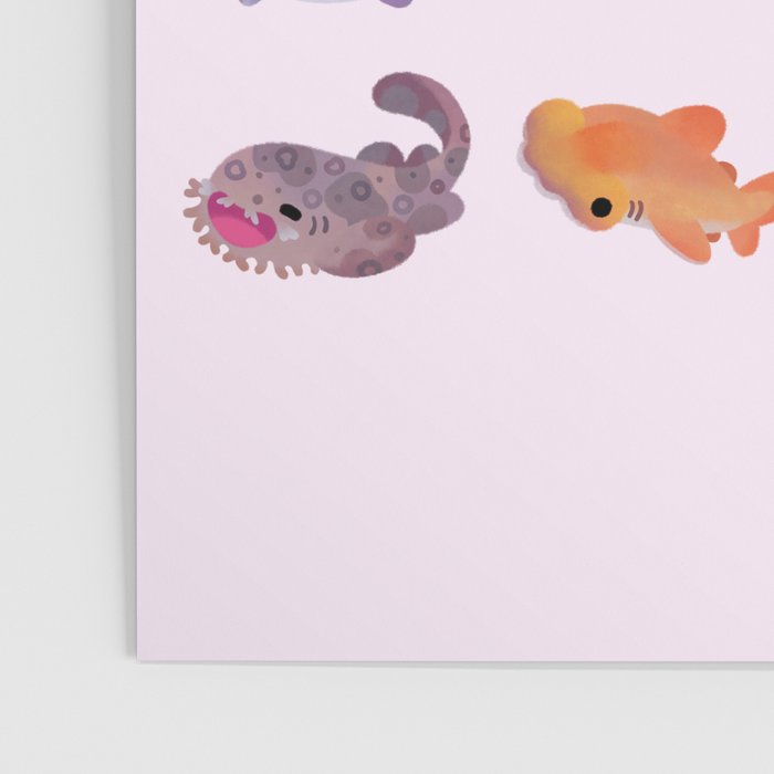 Shark day - pastel Poster Gallery Image 3