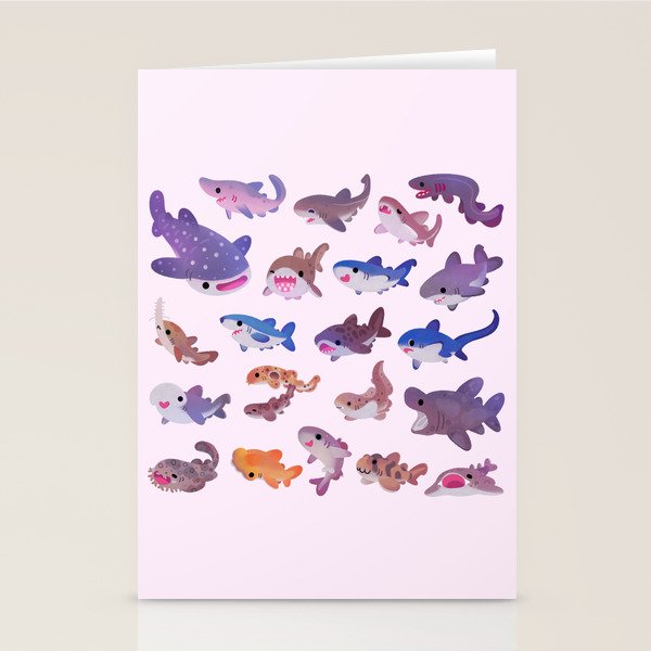Shark day - pastel Stationery Card Gallery Image 2