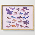 Shark day - pastel Serving Tray Gallery Image 1