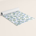 Hydrangea blue flowers, botanicals, blue and white floral Yoga Mat Gallery Image 2