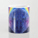 Galaxy Wolf Howling Rainbow Coffee Mug Gallery Image 4