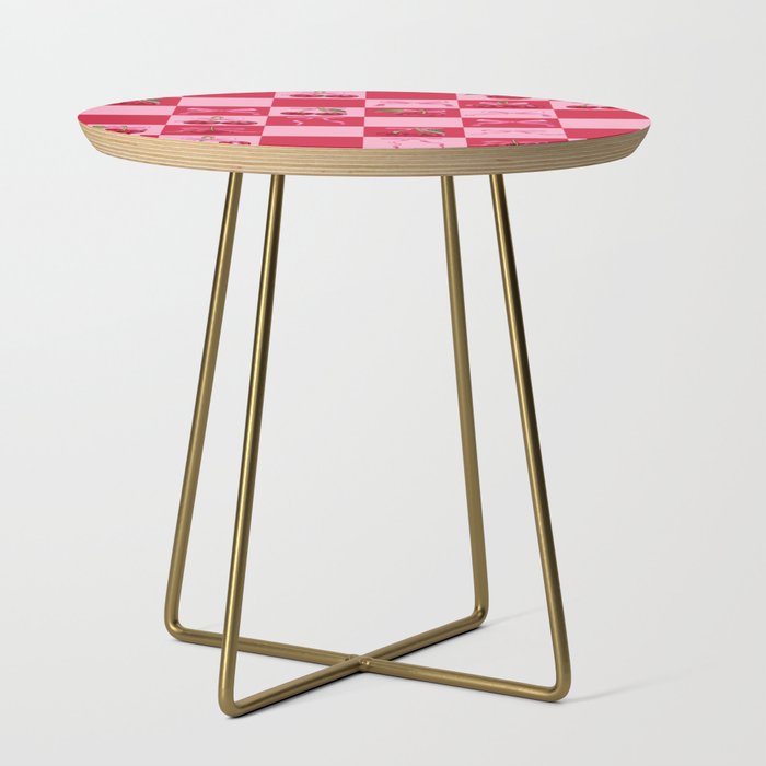 Scarlet Cherries and Bows Checker Side Table Gallery Image 1