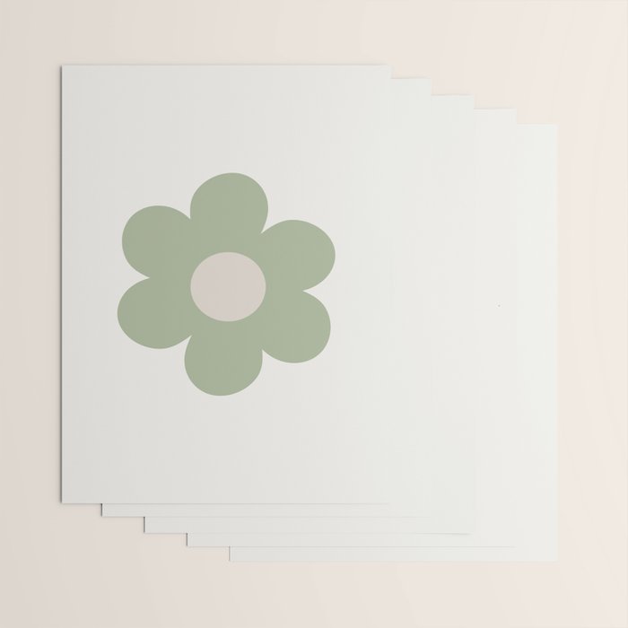 Sage Flower Single Wrapping Paper Gallery Image 3