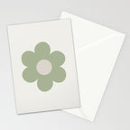 Sage Flower Single Stationery Card Gallery Image 2