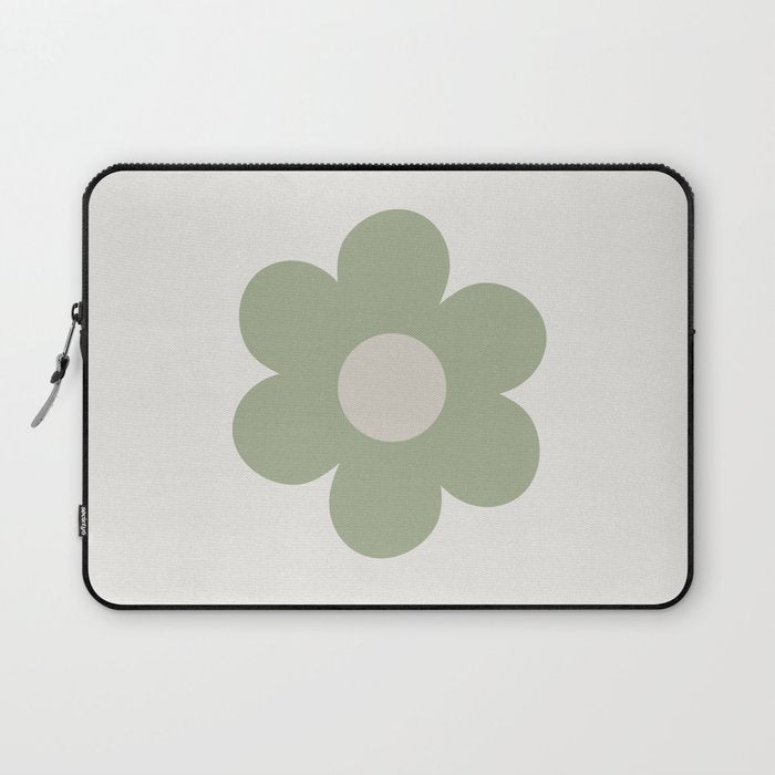 Sage Flower Single Laptop Sleeve Gallery Image 1