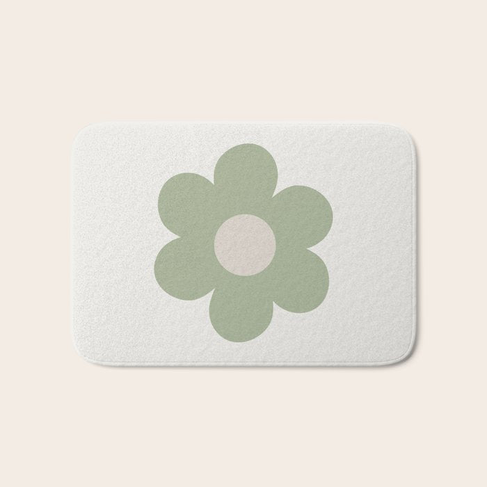 Sage Flower Single Bath Mat Gallery Image 1