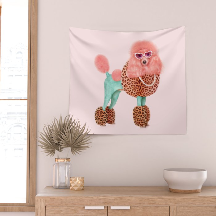 FUNKY POODLE Wall Tapestry Gallery Image 2