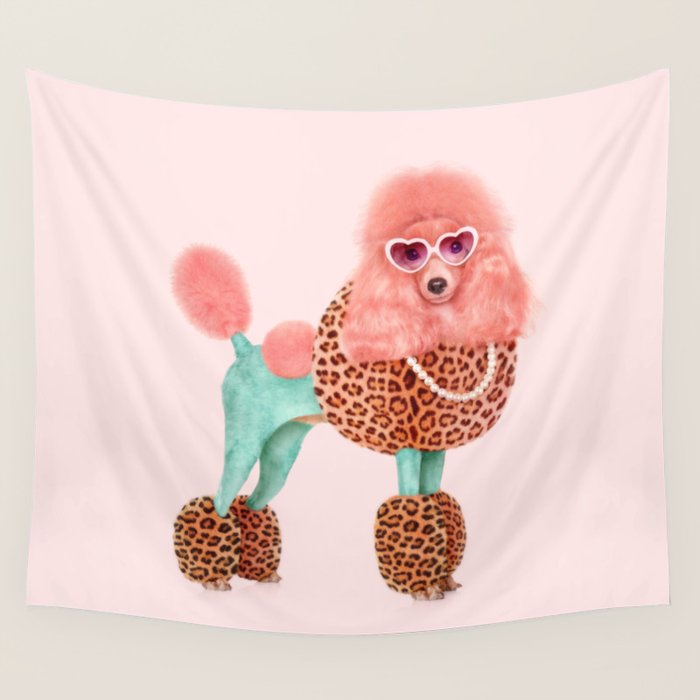 FUNKY POODLE Wall Tapestry Gallery Image 4