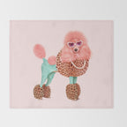 FUNKY POODLE Throw Blanket Gallery Image 2