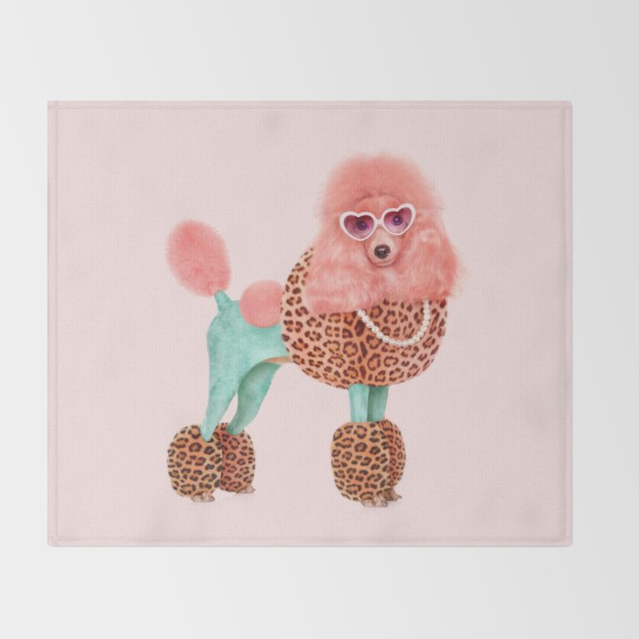 FUNKY POODLE Throw Blanket Gallery Image 2