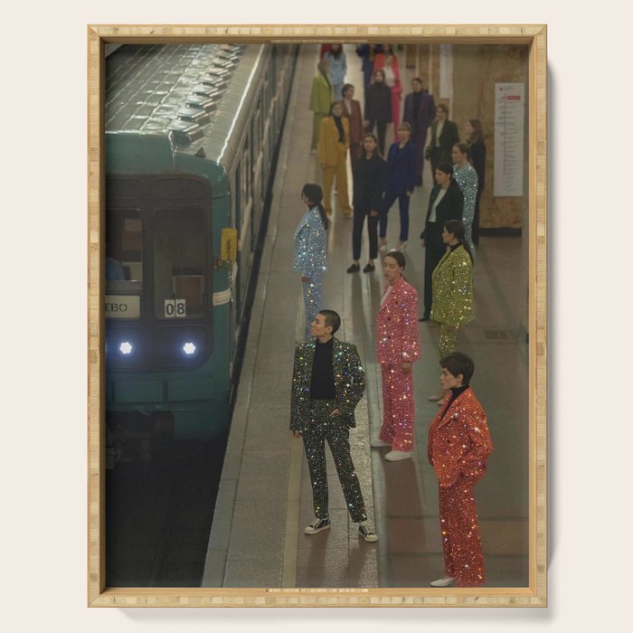 MAGIC PEOPLE VOL.2 - digital artwork by Yana Potter, glitter artist. Style and glam , diamonds.  Serving Tray Gallery Image 1