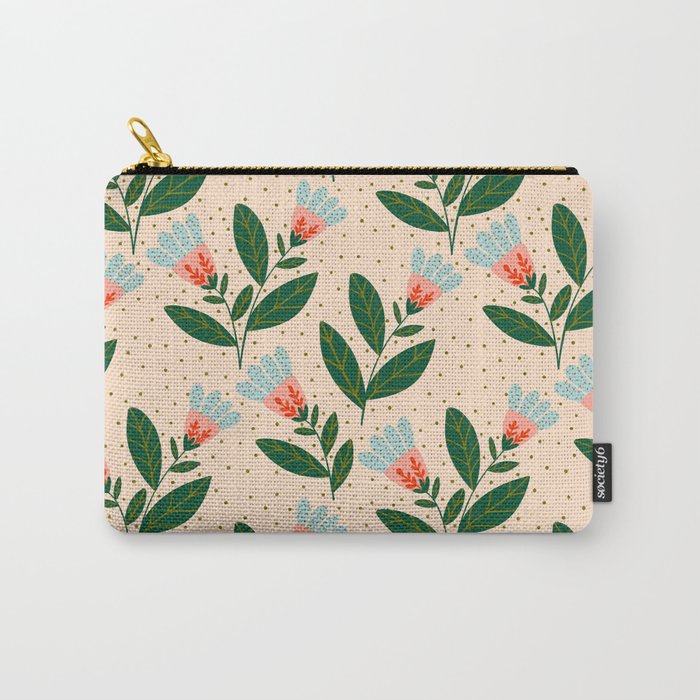 Whimsical Spring Floral  Carry All Pouch Gallery Image 1