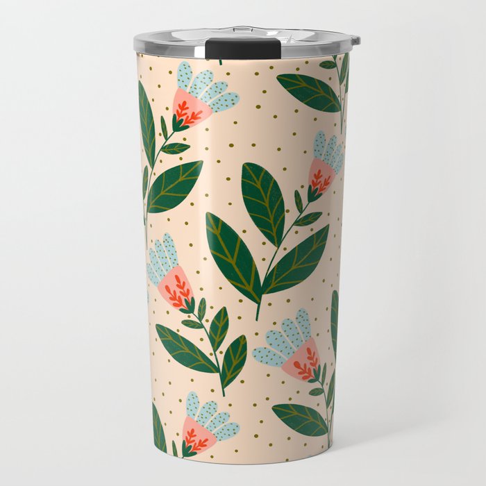 Whimsical Spring Floral  Travel Mug Gallery Image 1