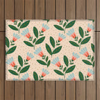 Whimsical Spring Floral  Outdoor Rug Gallery Image 1