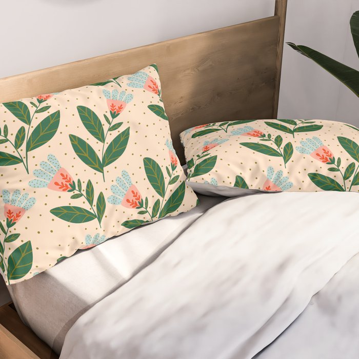 Whimsical Spring Floral  Pillow Sham Gallery Image 2