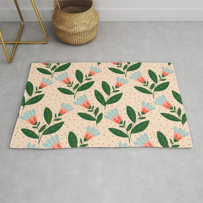Whimsical Spring Floral  Rug Gallery Image 1