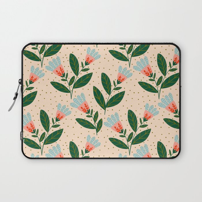 Whimsical Spring Floral  Laptop Sleeve Gallery Image 1