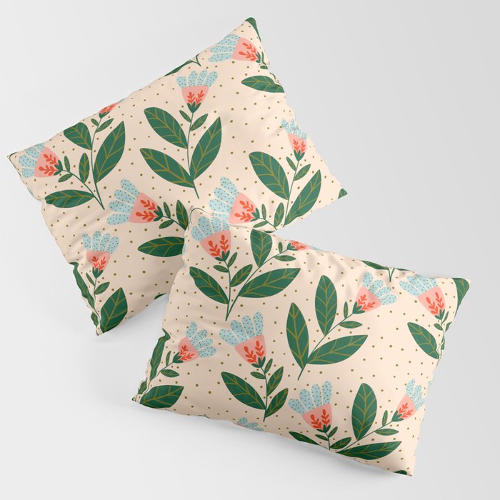 Whimsical Spring Floral  Pillow Sham Gallery Image 3