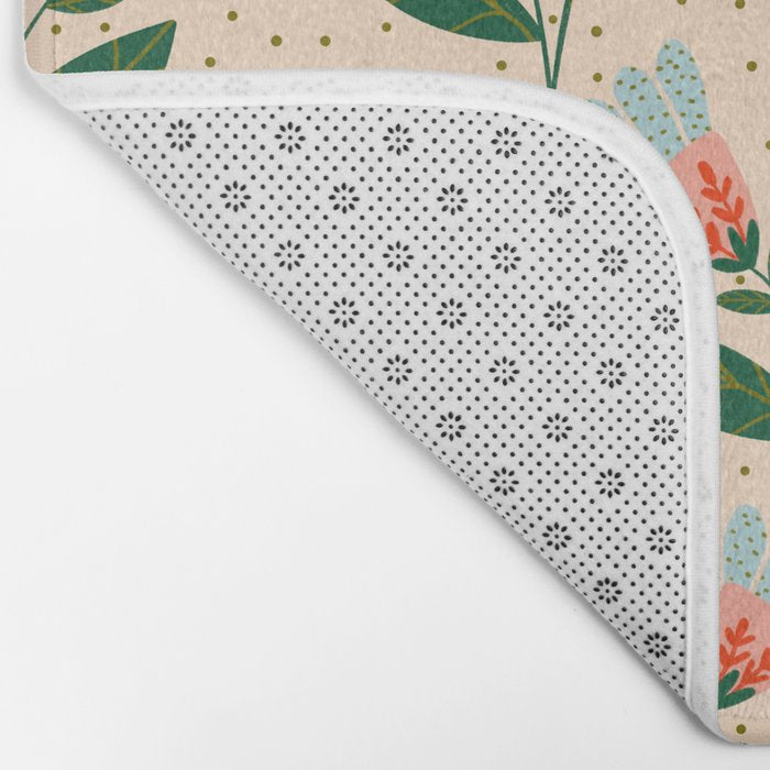 Whimsical Spring Floral  Bath Mat Gallery Image 2