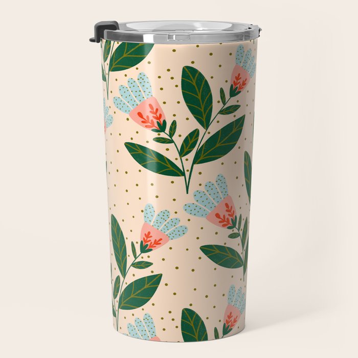 Whimsical Spring Floral  Travel Mug Gallery Image 3