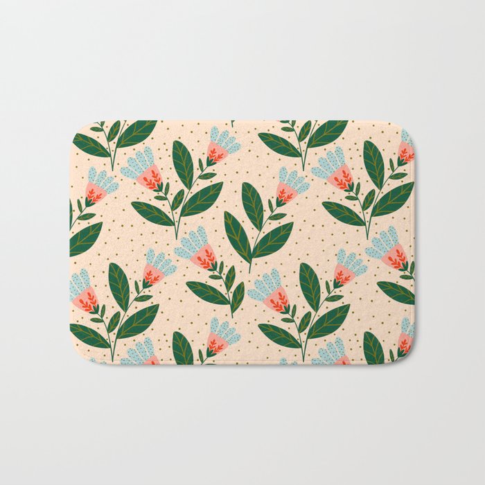 Whimsical Spring Floral  Bath Mat Gallery Image 1